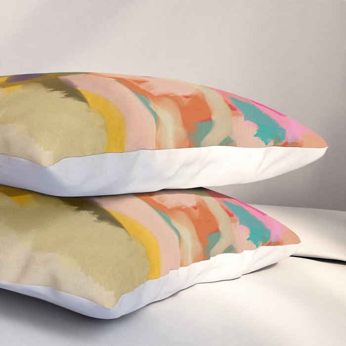 landscape light & pink clouds Pillow Sham Gallery Image 3