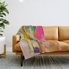 landscape light & pink clouds Throw Blanket Gallery Image 1