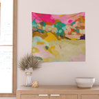 landscape light & pink clouds Wall Tapestry Gallery Image 2