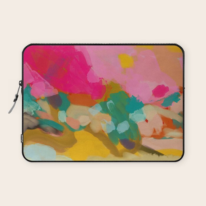 landscape light & pink clouds Laptop Sleeve Gallery Image 1