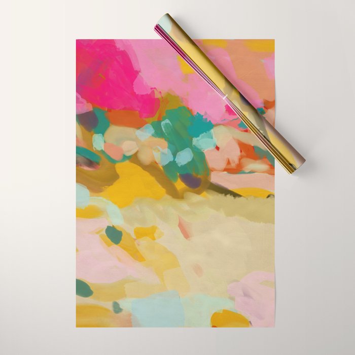 landscape light & pink clouds Wrapping Paper Gallery Image 1