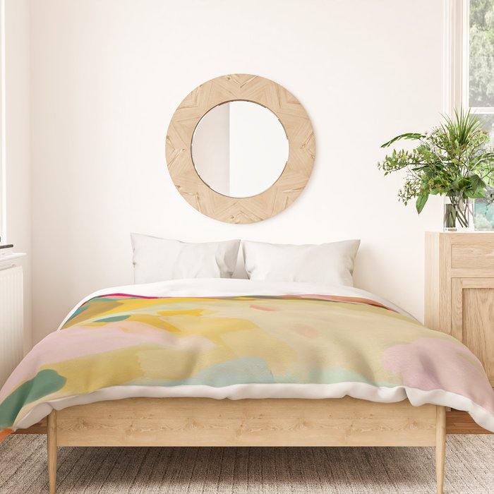 landscape light & pink clouds Duvet Cover Gallery Image 3