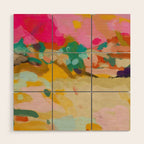 landscape light & pink clouds Wood Wall Art Gallery Image 1