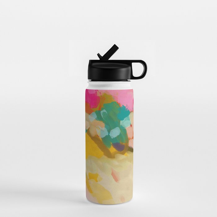 landscape light & pink clouds Water Bottle Gallery Image 1