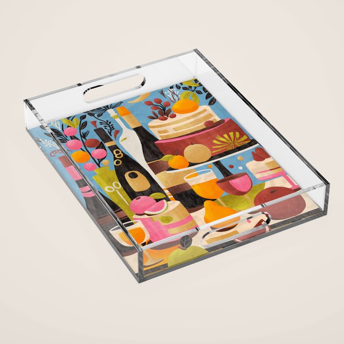 Mid Century Celebration Acrylic Tray Gallery Image 1
