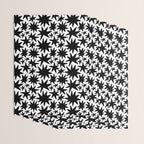 Black and white star shape pattern Wrapping Paper Gallery Image 3