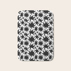 Black and white star shape pattern Bath Mat Gallery Image 1