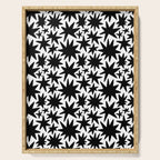 Black and white star shape pattern Serving Tray Gallery Image 1