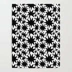 Black and white star shape pattern Poster Gallery Image 4