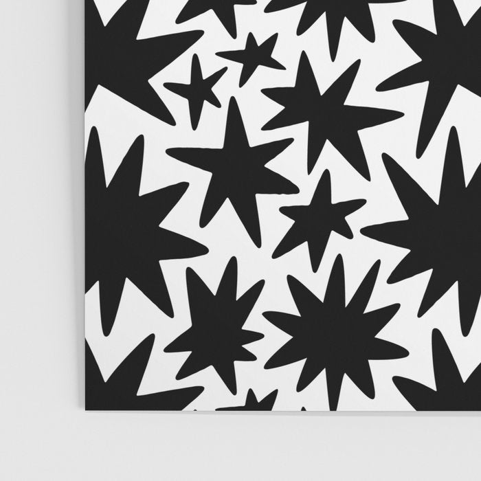 Black and white star shape pattern Poster Gallery Image 3