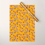 Ringtail - yellow Wrapping Paper Gallery Image 1