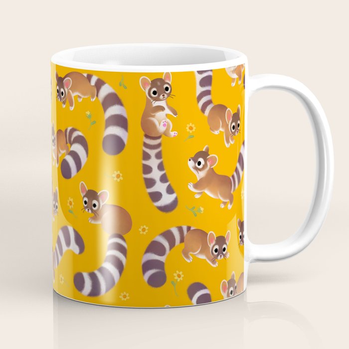 Ringtail - yellow Coffee Mug Gallery Image 1