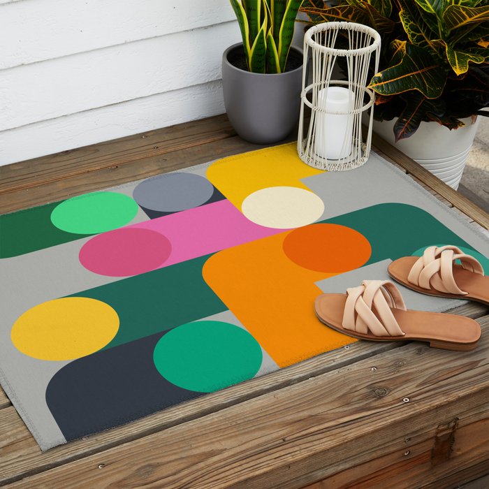 Modern Geometric 85A Outdoor Rug Gallery Image 2