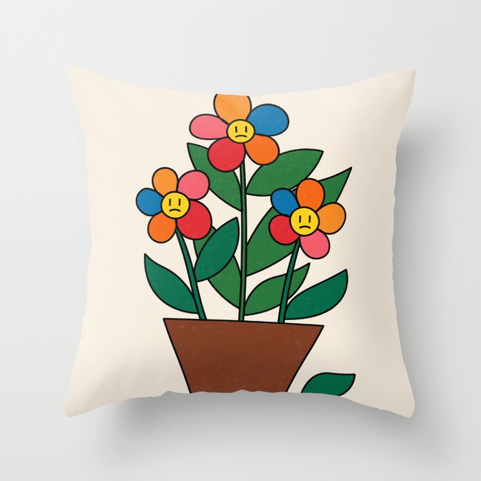 The True Reality / Flowers Throw Pillow Gallery Image 6