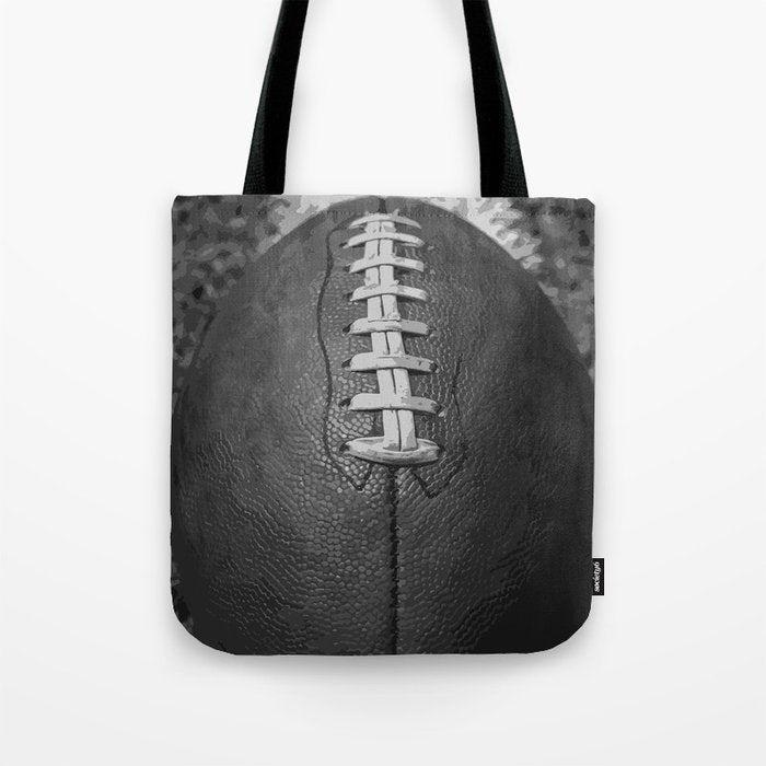 Big American Football black & white Tote Bag Gallery Image 1