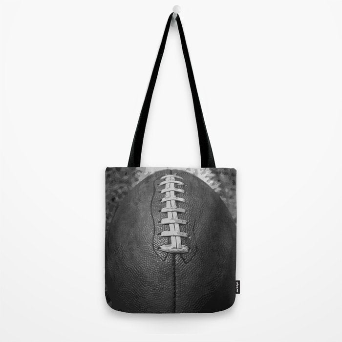 Big American Football black & white Tote Bag Gallery Image 2