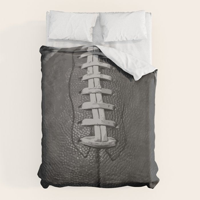 Big American Football black & white Duvet Cover Gallery Image 6