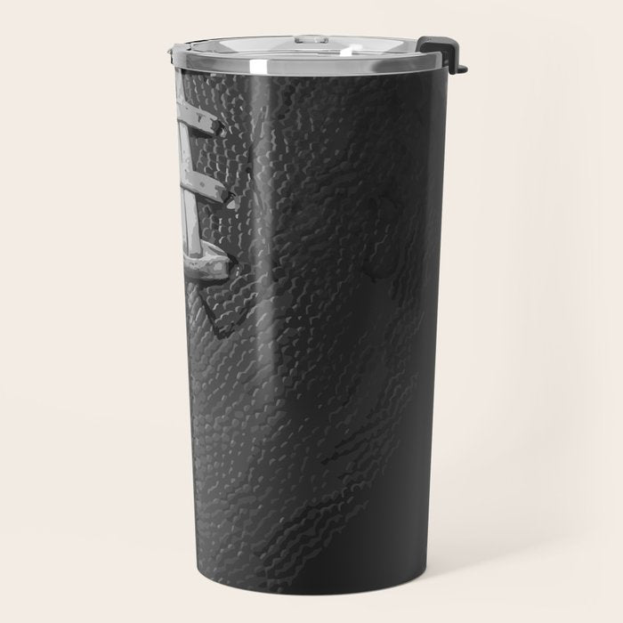 Big American Football black & white Travel Mug Gallery Image 2
