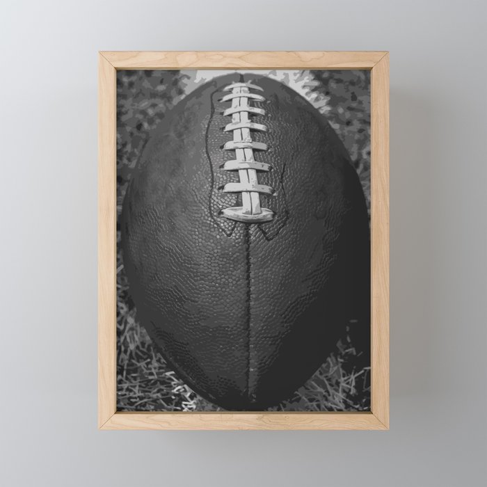 Big American Football black & white Mini Art Print Gallery Image 1
