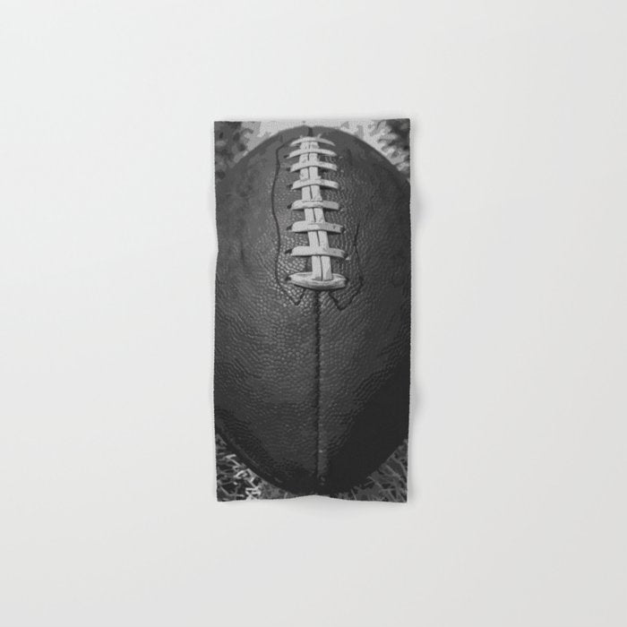 Big American Football black & white Bath Towel Gallery Image 1