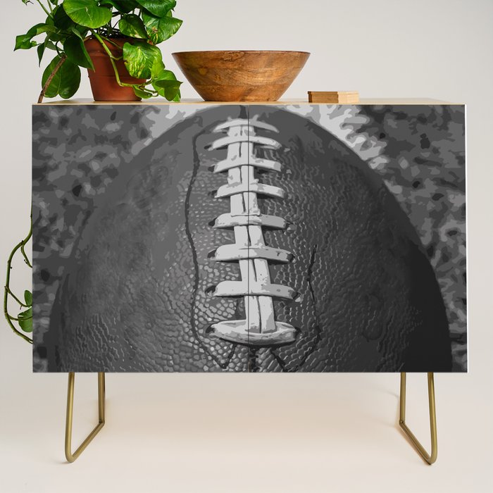 Big American Football black & white Credenza Gallery Image 1