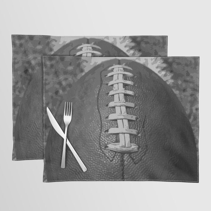 Big American Football black & white Placemat Gallery Image 1