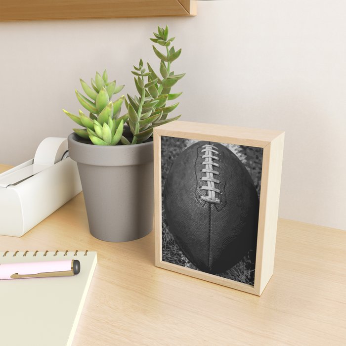 Big American Football black & white Mini Art Print Gallery Image 2