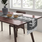 Big American Football black & white Table Runner Gallery Image 2