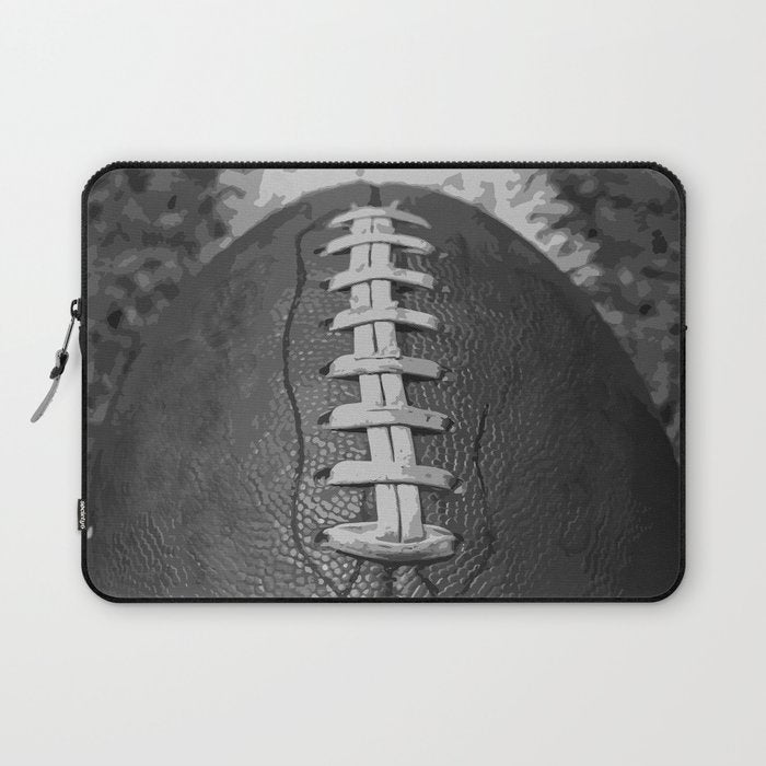 Big American Football black & white Laptop Sleeve Gallery Image 1