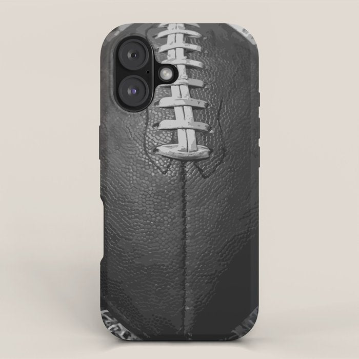Big American Football black & white iPhone Case Gallery Image 1