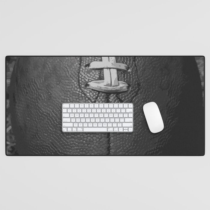 Big American Football black & white Desk Mat