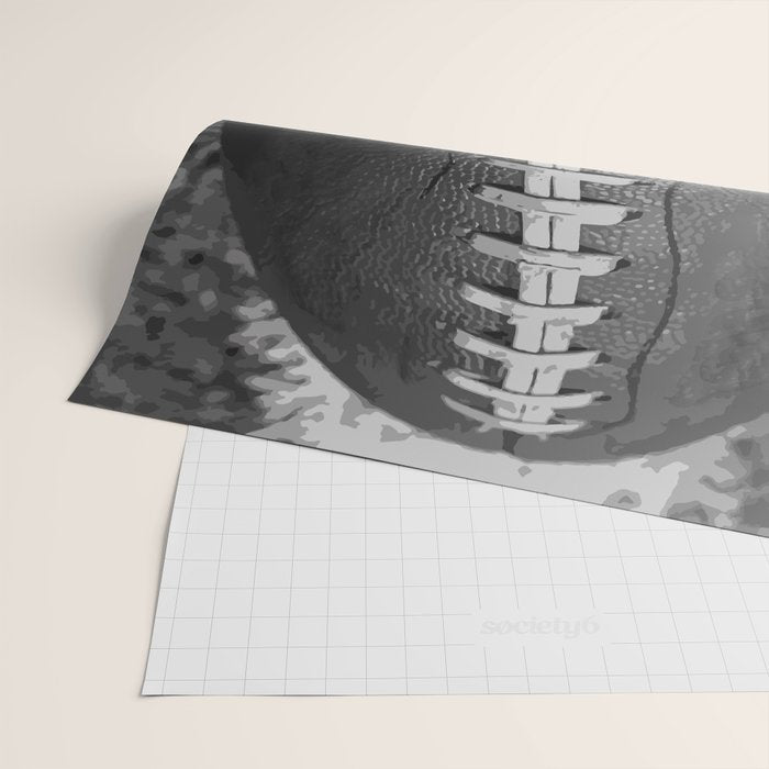 Big American Football black & white Wrapping Paper Gallery Image 2