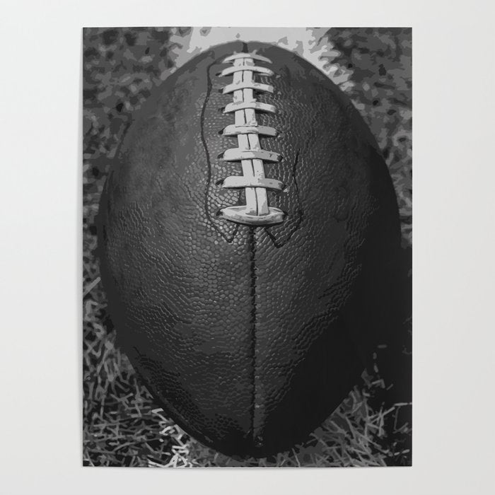 Big American Football black & white Poster Gallery Image 1