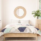 Mod Triangles - Navy Blush Mint Duvet Cover Gallery Image 3