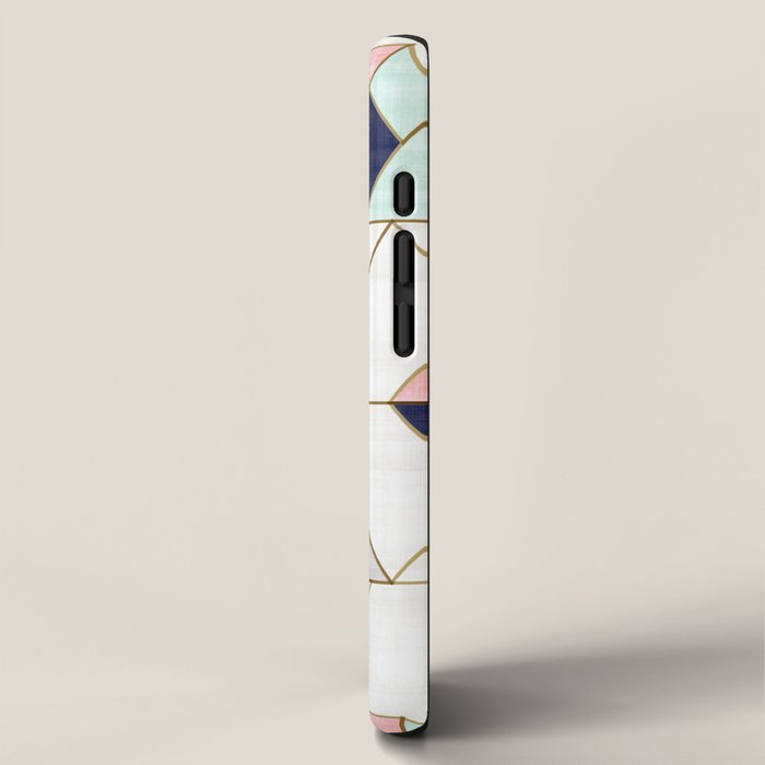 Mod Triangles - Navy Blush Mint iPhone Case Gallery Image 2