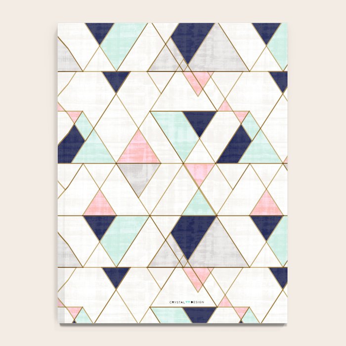 Mod Triangles - Navy Blush Mint Notebook Gallery Image 4