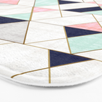 Mod Triangles - Navy Blush Mint Bath Mat Gallery Image 3