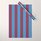 Duo I - Blue and Berry Stripes Wrapping Paper Gallery Image 1