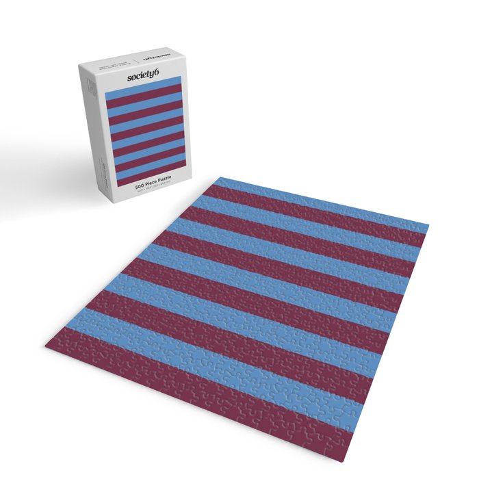 Duo I - Blue and Berry Stripes Jigsaw Puzzle Gallery Image 2
