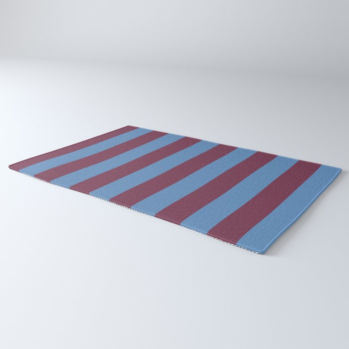 Duo I - Blue and Berry Stripes Rug Gallery Image 3