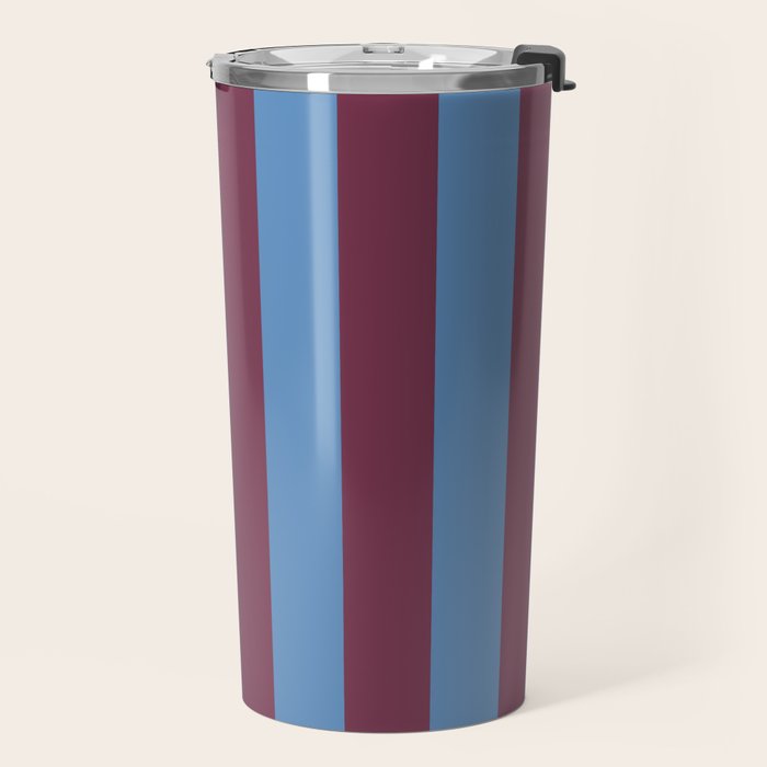 Duo I - Blue and Berry Stripes Travel Mug Gallery Image 2