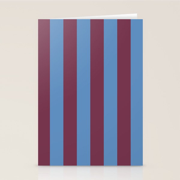 Duo I - Blue and Berry Stripes Stationery Card Gallery Image 2
