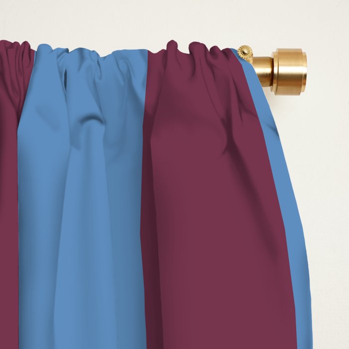 Duo I - Blue and Berry Stripes Window Curtain Gallery Image 2