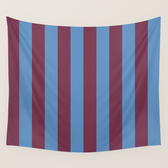 Duo I - Blue and Berry Stripes Wall Tapestry Gallery Image 1