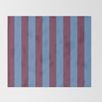 Duo I - Blue and Berry Stripes Throw Blanket Gallery Image 2