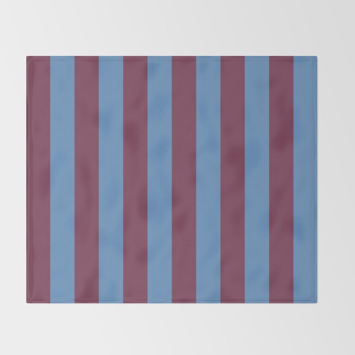 Duo I - Blue and Berry Stripes Throw Blanket Gallery Image 2