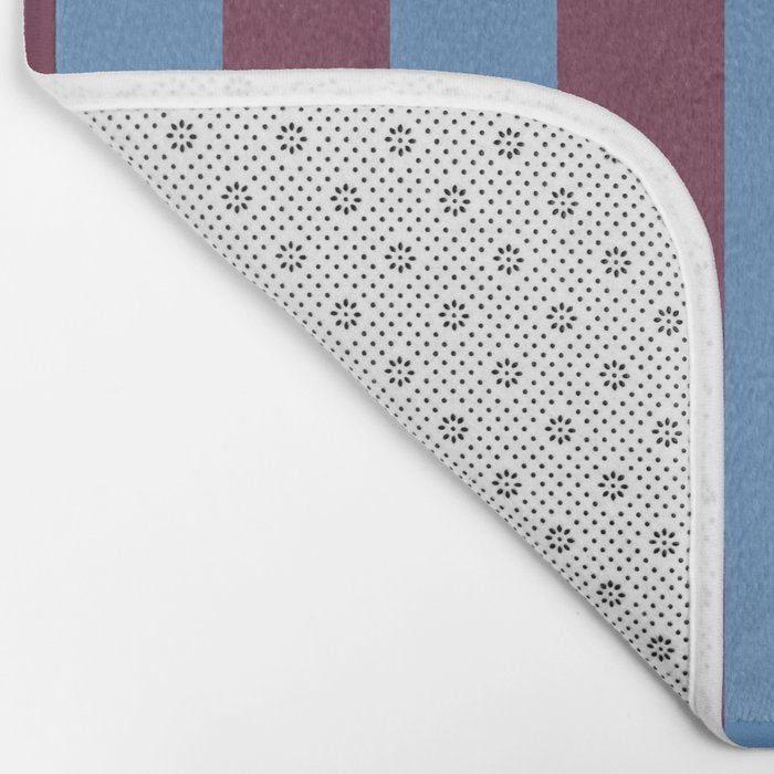 Duo I - Blue and Berry Stripes Bath Mat Gallery Image 2