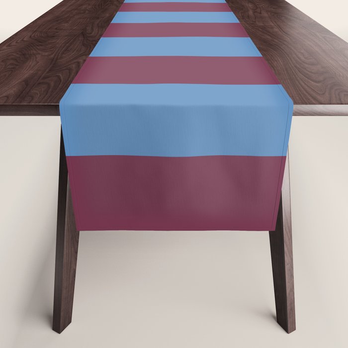 Duo I - Blue and Berry Stripes Table Runner Gallery Image 1