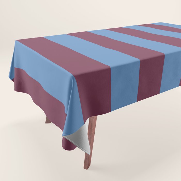 Duo I - Blue and Berry Stripes Tablecloth Gallery Image 1
