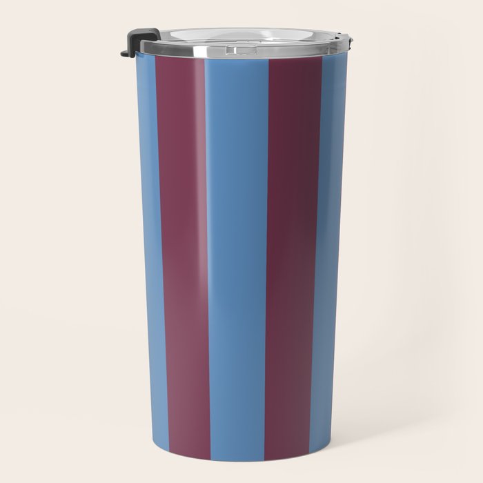 Duo I - Blue and Berry Stripes Travel Mug Gallery Image 3